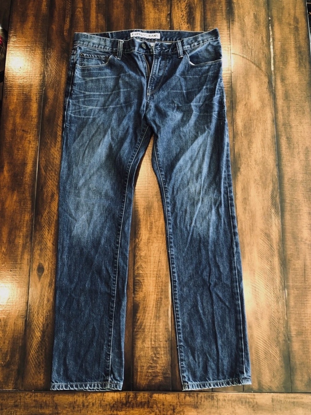 Express Jeans Rocco Slim Skinny Fit Mens size 33x32 Dark blue wash